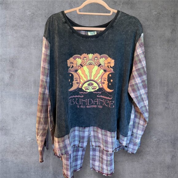 JADED GYPSY COMING WITH YOU ABUNDANCE FLANNEL NWT - Picture 4 of 8